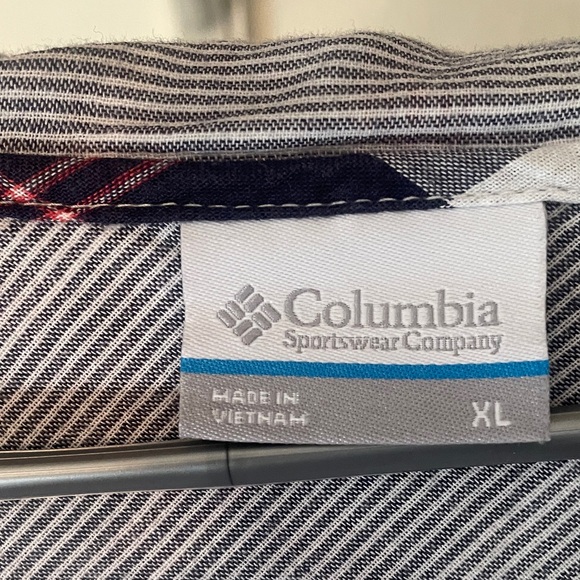 Columbia Navy and White Striped Shirt - Picture 2 of 3